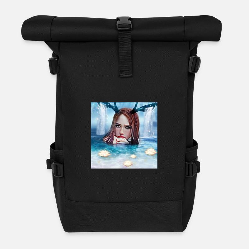 Nymphe - Rolltop Rucksack - Schwarz