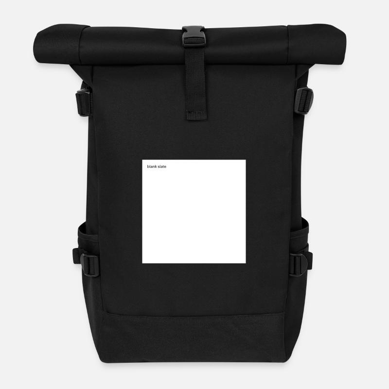 blank slate - Roll Top Backpack - black