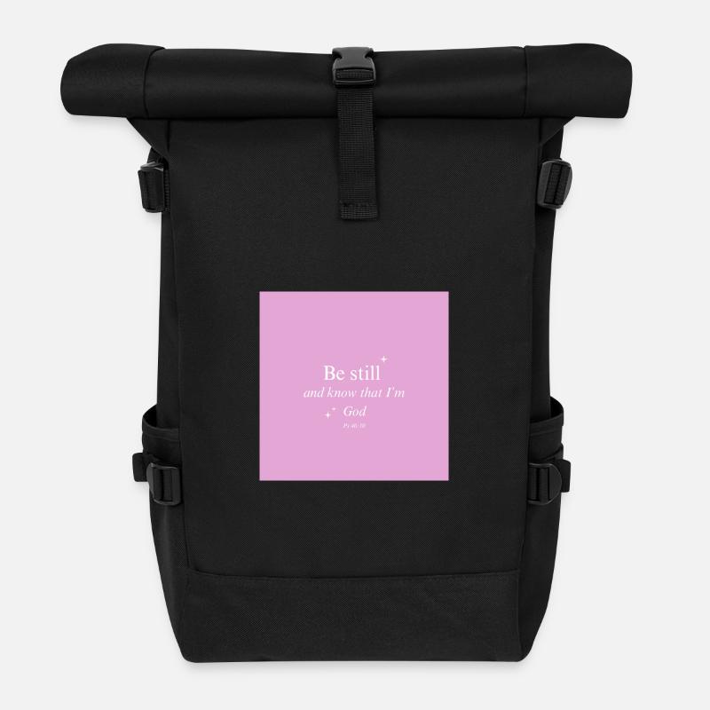 Be still and know that I'm God - Rolltop Rucksack - Schwarz