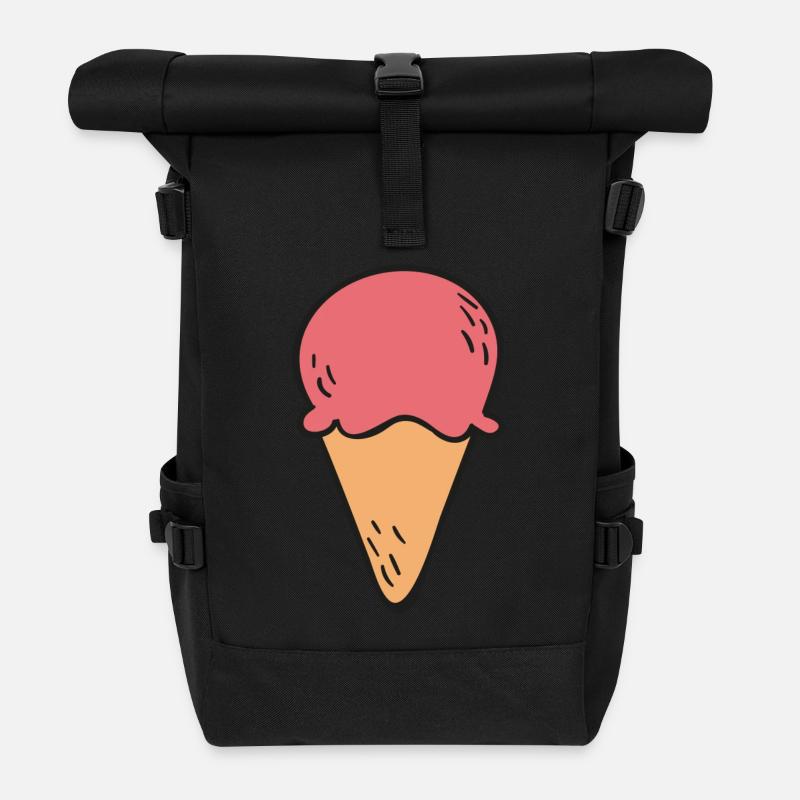 Eis - Rolltop Rucksack - Schwarz