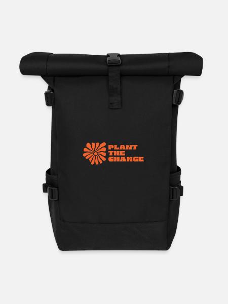 Planter le lettrage Change - Sac à dos roll top - noir