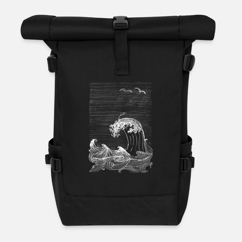 fabutastique atlantique - Roll Top Backpack - black