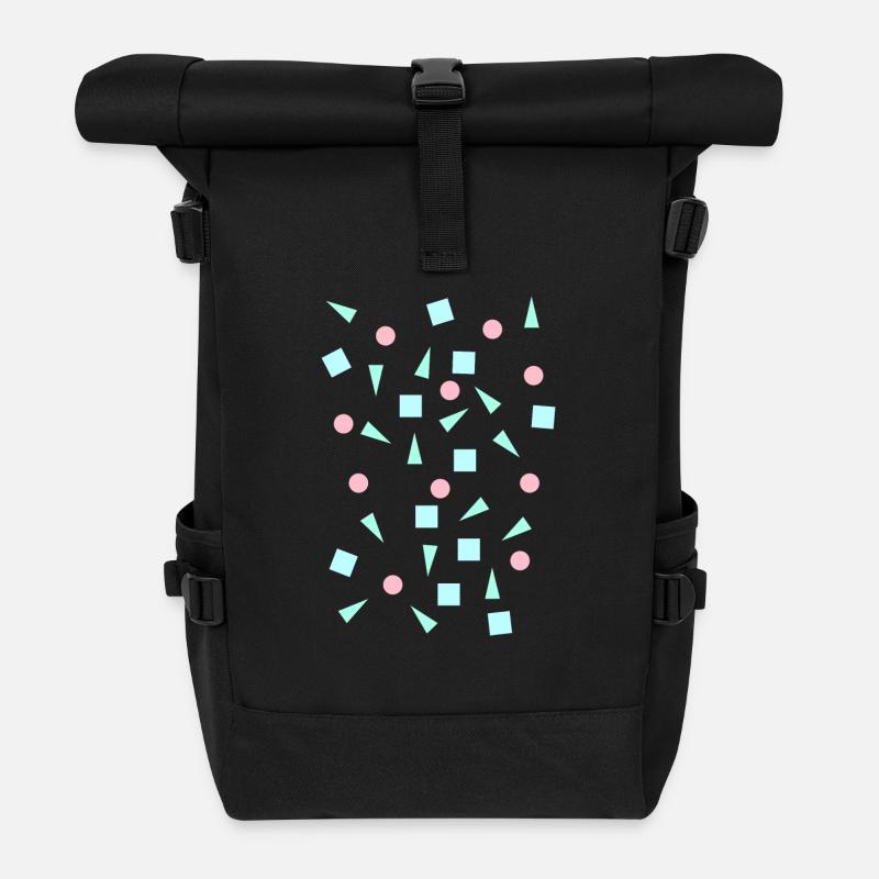 Hipster shapes - Roll Top Backpack - black