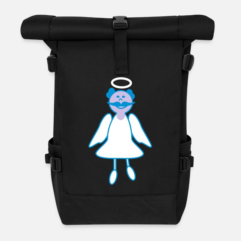 Schutzengel - Rolltop Rucksack - Schwarz