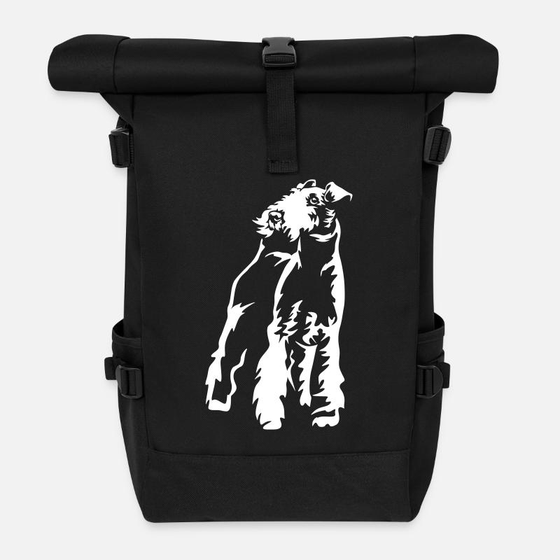 Foxterrier "Black Edition" - Rolltop Rucksack - Schwarz