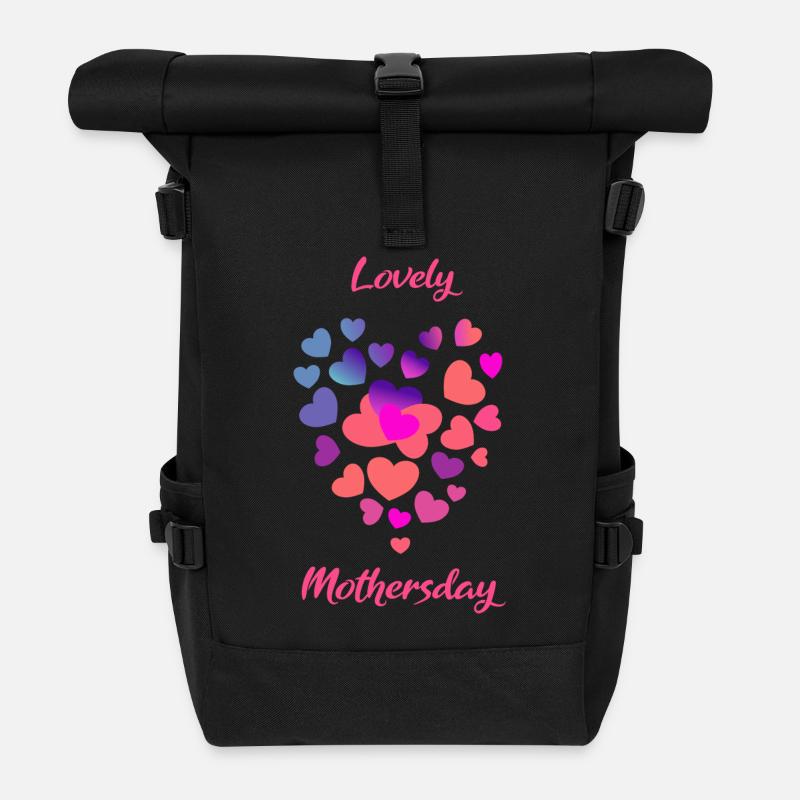 Fête des mères - Sac à dos roll top - noir