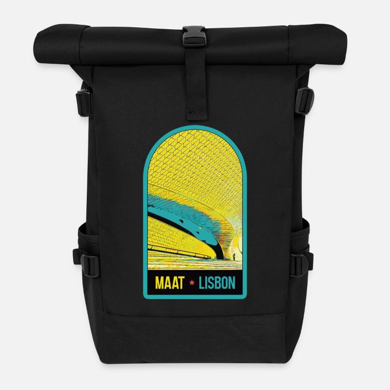 MAAT, Lissabon: Kunst, Architektur, Technologie - Rolltop Rucksack - Schwarz