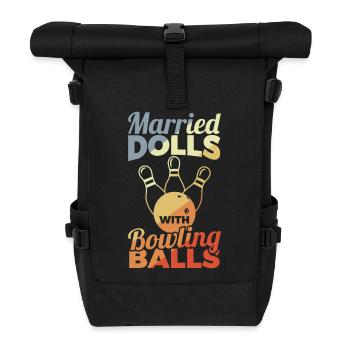 Bowling Girl - Roll Top Backpack - black - Front