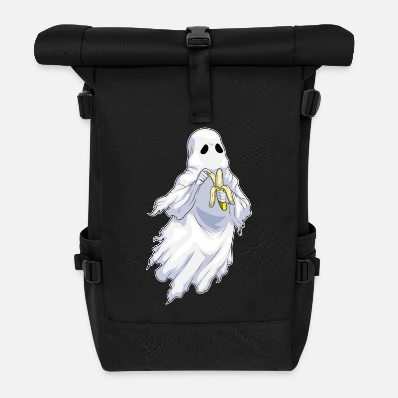 Geist Halloween Banane - Rolltop Rucksack - Schwarz