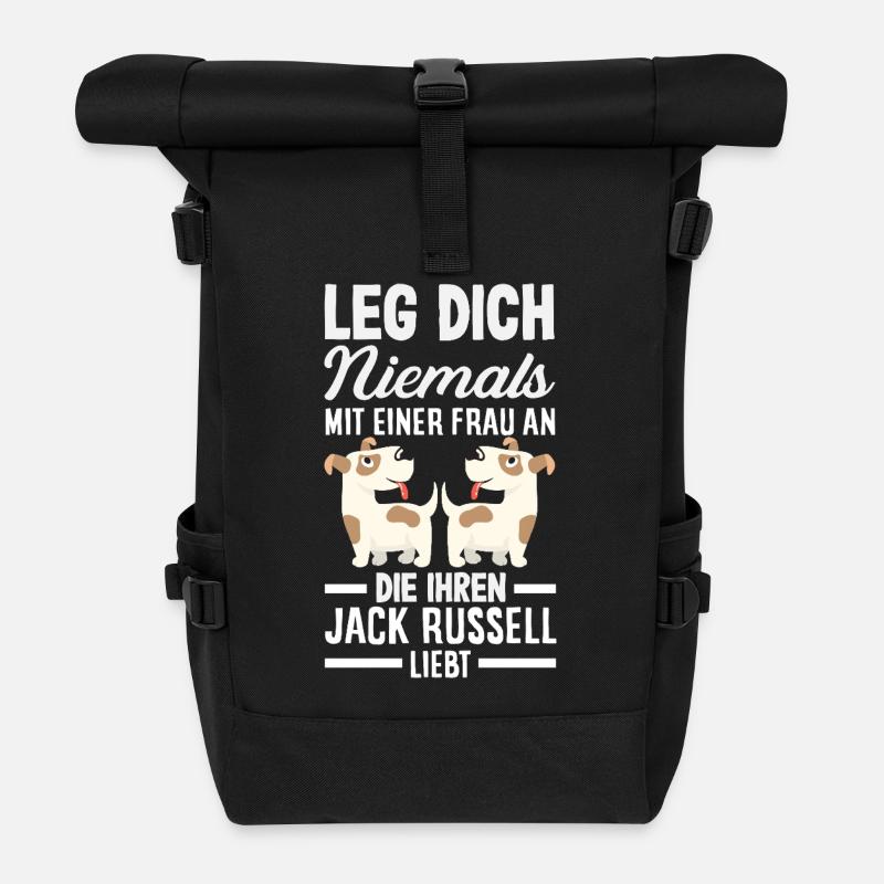 Lustiges Jack Russell Besitzer Geschenk - Rolltop Rucksack - Schwarz