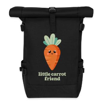 Petit ami carotte - Sac à dos roll top - noir - Devant