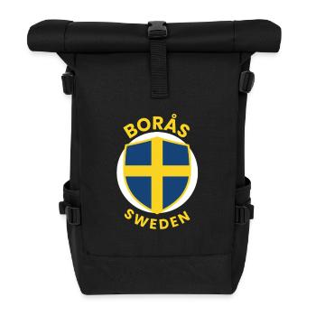 Emblème de la Suède de Borås - Sac à dos roll top - noir - Devant