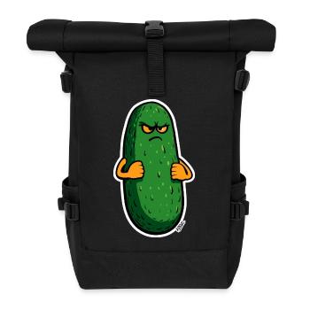 Grumpy Pickle Mascot - Roll Top Backpack - black - Front
