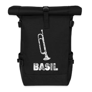 Trompeten Basil - Rolltop Rucksack - Schwarz - Vorne