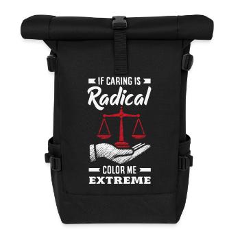 radicalized by fundamental - Roll Top Backpack - black - Front
