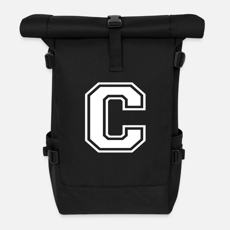 c - Rolltop Rucksack - Schwarz