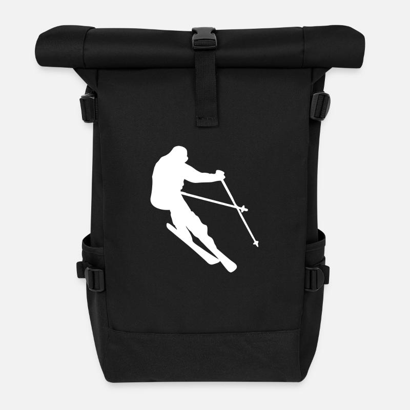 Ski - Rolltop Rucksack - Schwarz