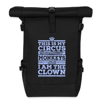 My Circus My Monkeys - Roll Top Backpack - black - Front