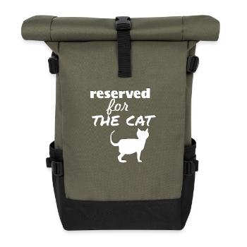 reserved for the cat - Rolltop Rucksack - Olive/Schwarz - Vorne