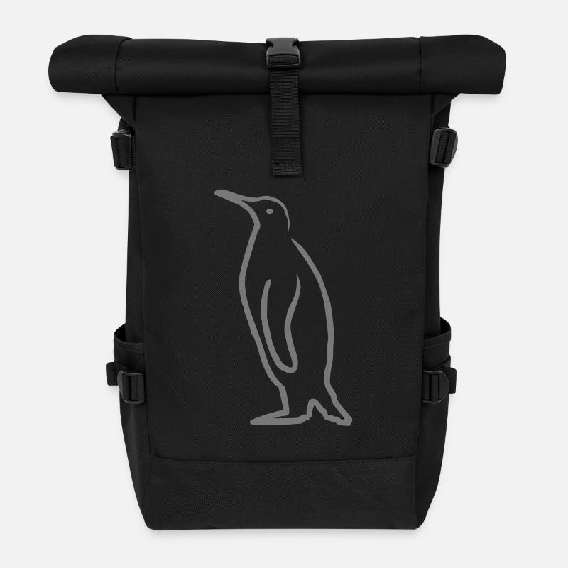 Pinguin - Rolltop Rucksack - Schwarz