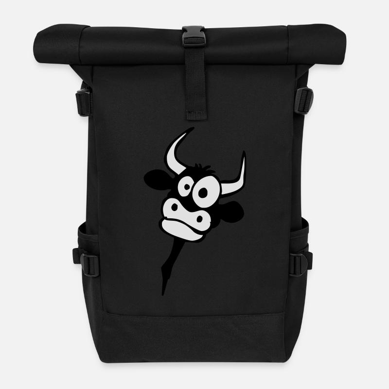 Vache - Sac à dos roll top - noir