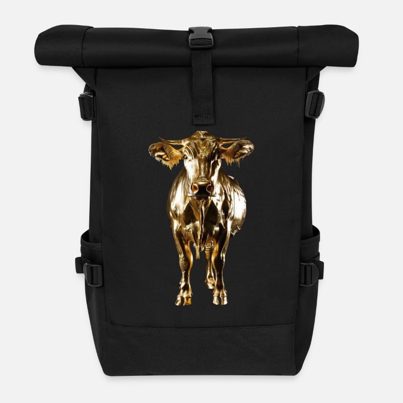 Kuh - Rolltop Rucksack - Schwarz