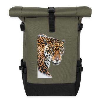Jaguar - Roll Top Backpack - olive/black - Front