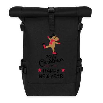 Funny Christmas - Roll Top Backpack - black - Front
