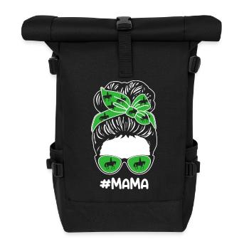 Reiten Mama Mutter Pferde - Rolltop Rucksack - Schwarz - Vorne