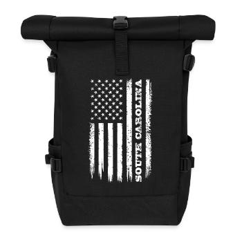 Flag USA South Carolina State Gift - Roll Top Backpack - black - Front