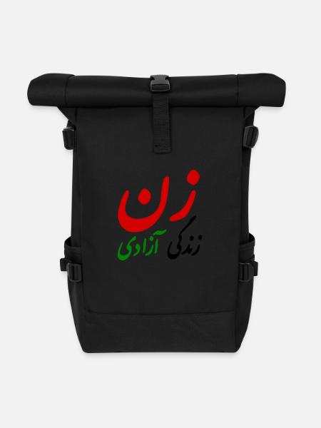 Women life freedom - Sac à dos roll top - noir