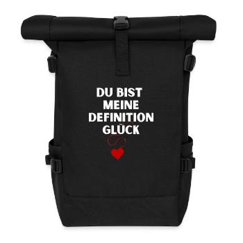 Ich liebe dich Lieblingsmensch - Rolltop Rucksack - Schwarz - Vorne