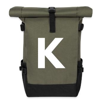 K - Roll Top Backpack - olive/black - Front