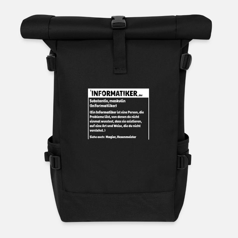 Informatiker Definition - Rolltop Rucksack - Schwarz