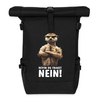 Meerkat Mongoose Mongoose Before You Ask No - Roll Top Backpack - black - Front