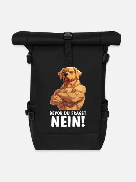 Hund Hunde Bevor du fragst Nein - Rolltop Rucksack - Schwarz