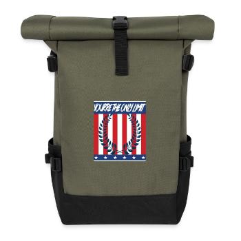Youre the only limit - Rolltop Rucksack - Olive/Schwarz - Vorne