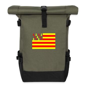 drapeau breton catalan - Sac à dos roll top - olive/noir - Devant