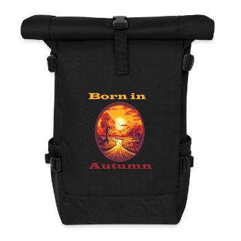 Born in Autumn - Roll Top Backpack - black - Front