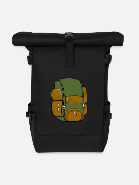 Rucksack - Rolltop Rucksack - Schwarz