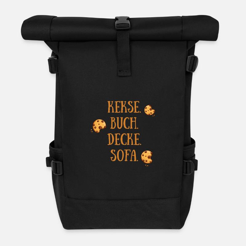 Canapé Couverture Cookie Book - Sac à dos roll top - noir