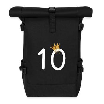 10 - Roll Top Backpack - black - Front