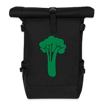 broccoli - Roll Top Backpack - black - Front