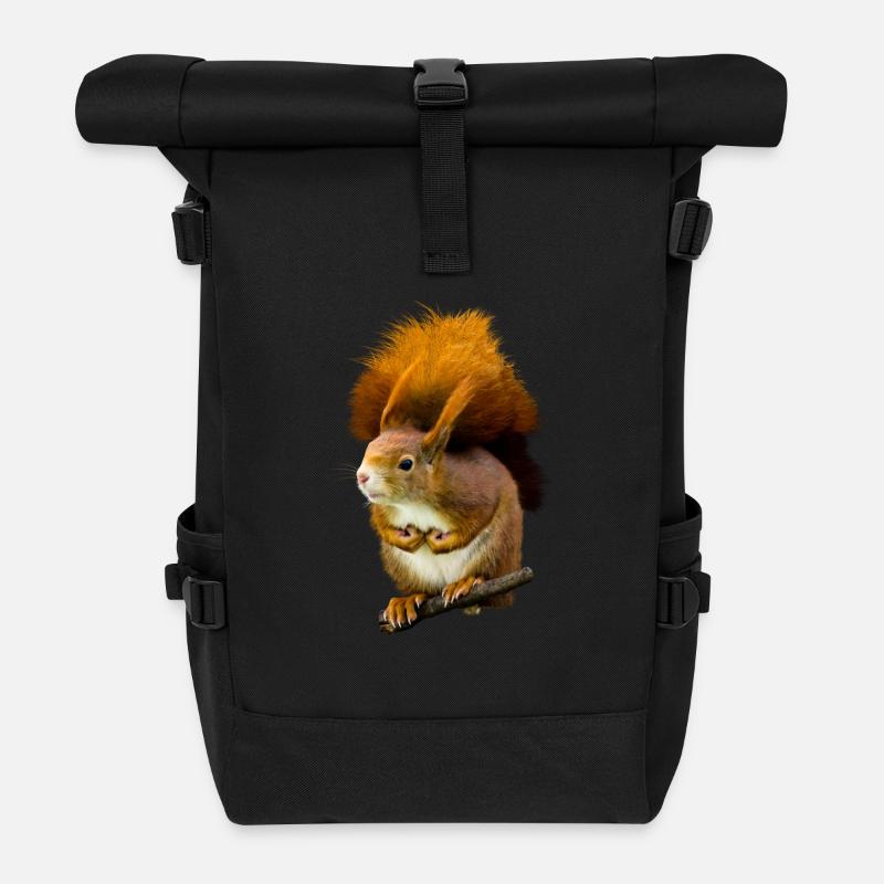 squirrel - Rolltop Rucksack - Schwarz