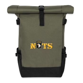AVM Bastogne NUTS Battle Bulge Battered Bastards - Roll Top Backpack - olive/black - Front