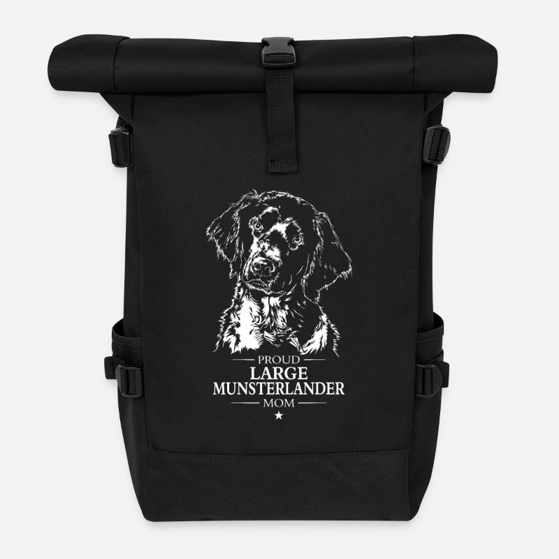 Large Munsterlander Mom Hunde Hund Wilsigns - Rolltop Rucksack - Schwarz