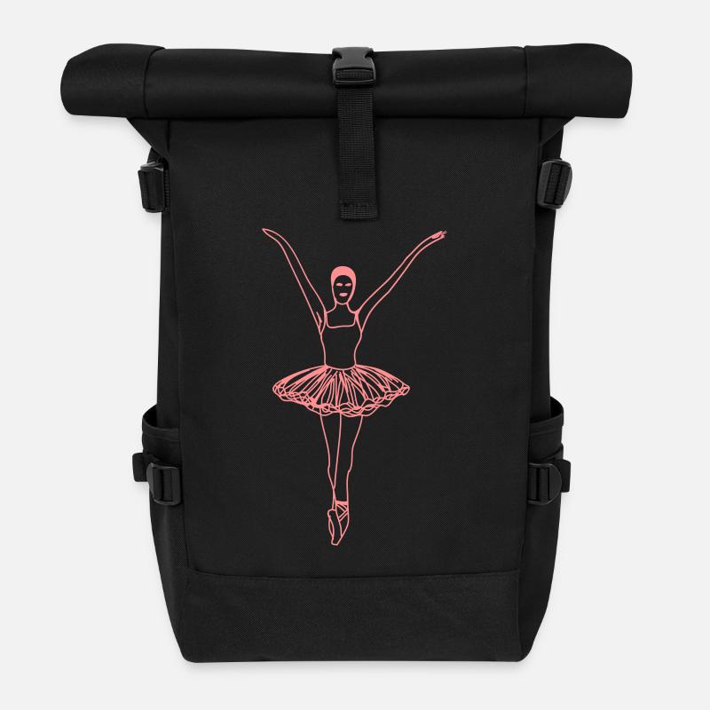 Ballerine - Sac à dos roll top - noir