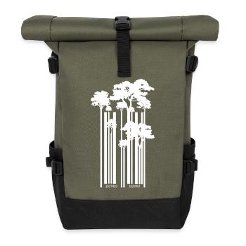 barcode - Roll Top Backpack - olive/black - Front