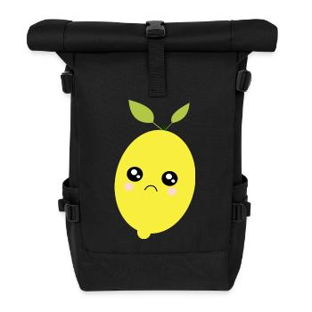Citron, Citron vert, Citron vert, Fruits, Fruits, Végétalien - Sac à dos roll top - noir - Devant
