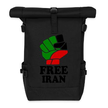 Free iran - Rolltop Rucksack - Schwarz - Vorne